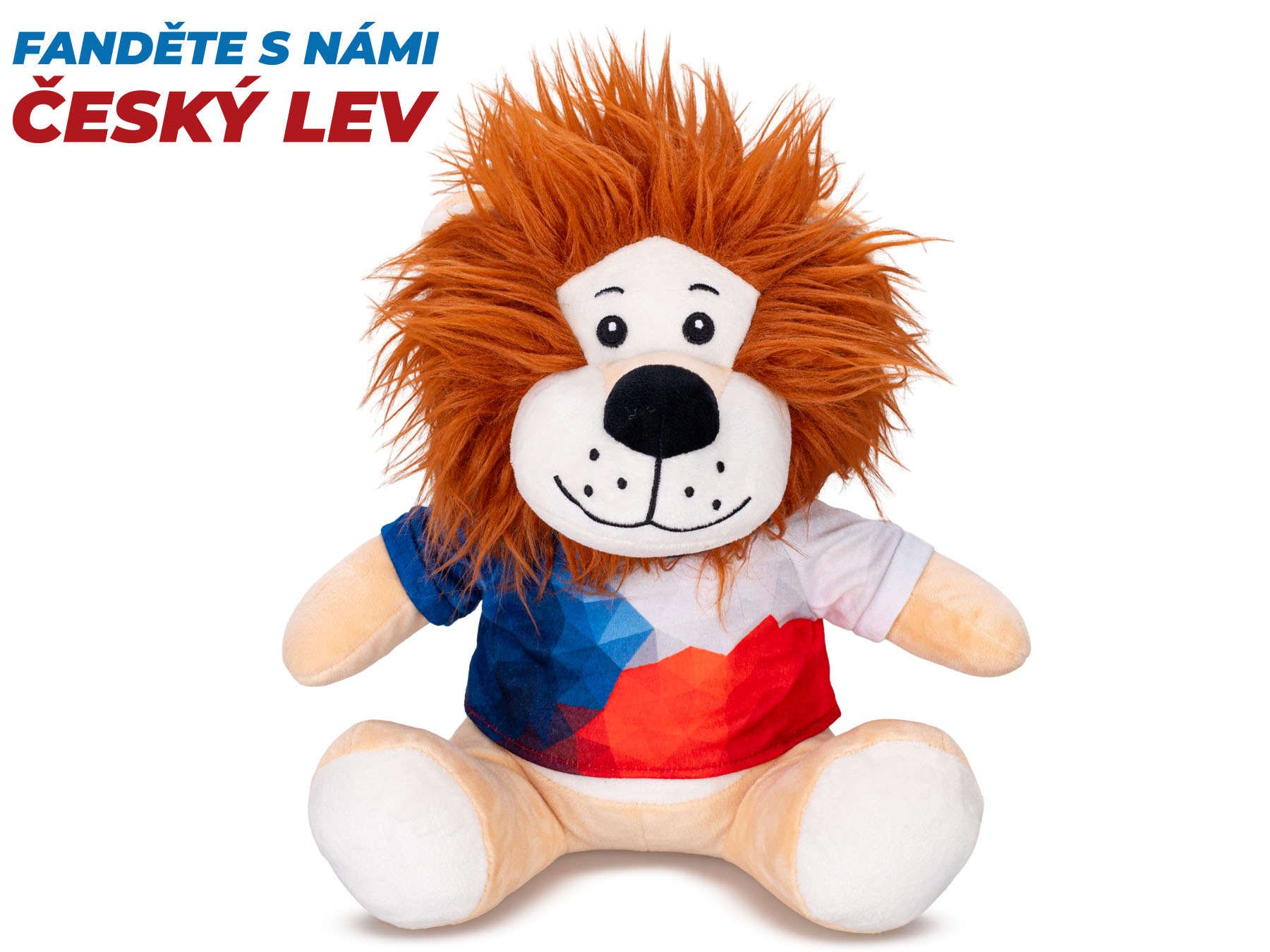 Lev plyšový 25cm v tričku sedící 0m+